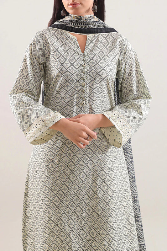 Printed Lawn Stitched 3 Piece