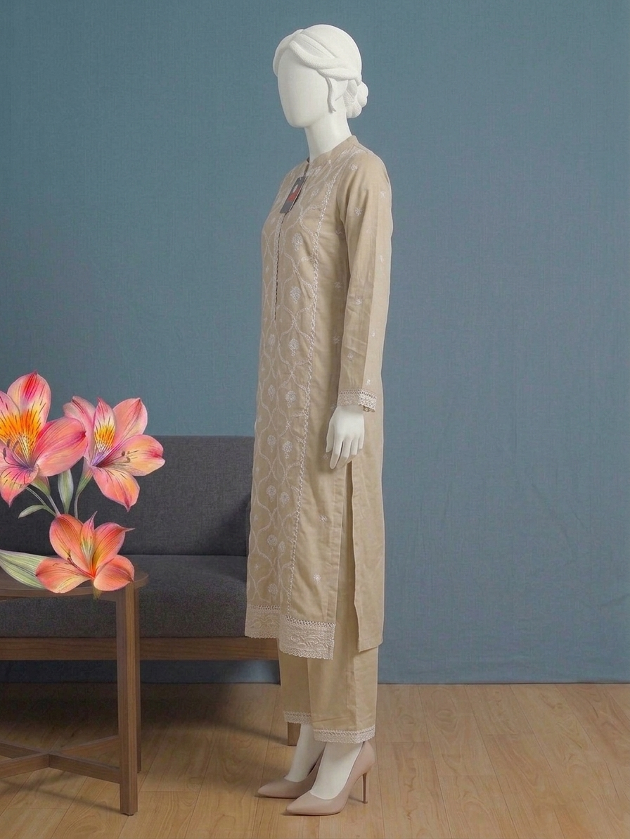 3 Pcs | Luxury Lawn | Shirt With Trousers & Dupatta