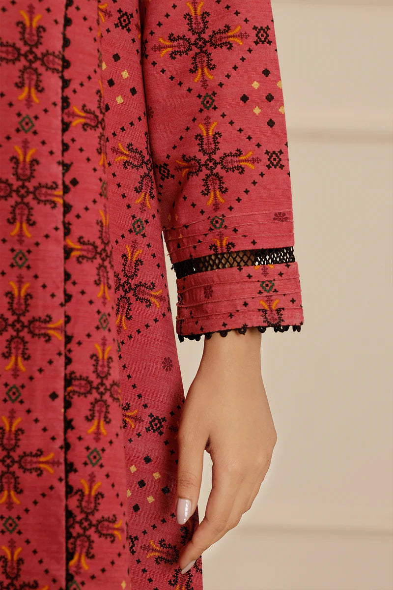 Printed Khaddar Stitched 2 Piece (Shirt/Trouser)