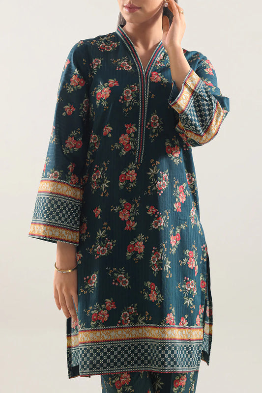 Printed Strip Lawn Stitched 2 Piece (Shirt/Trouser)