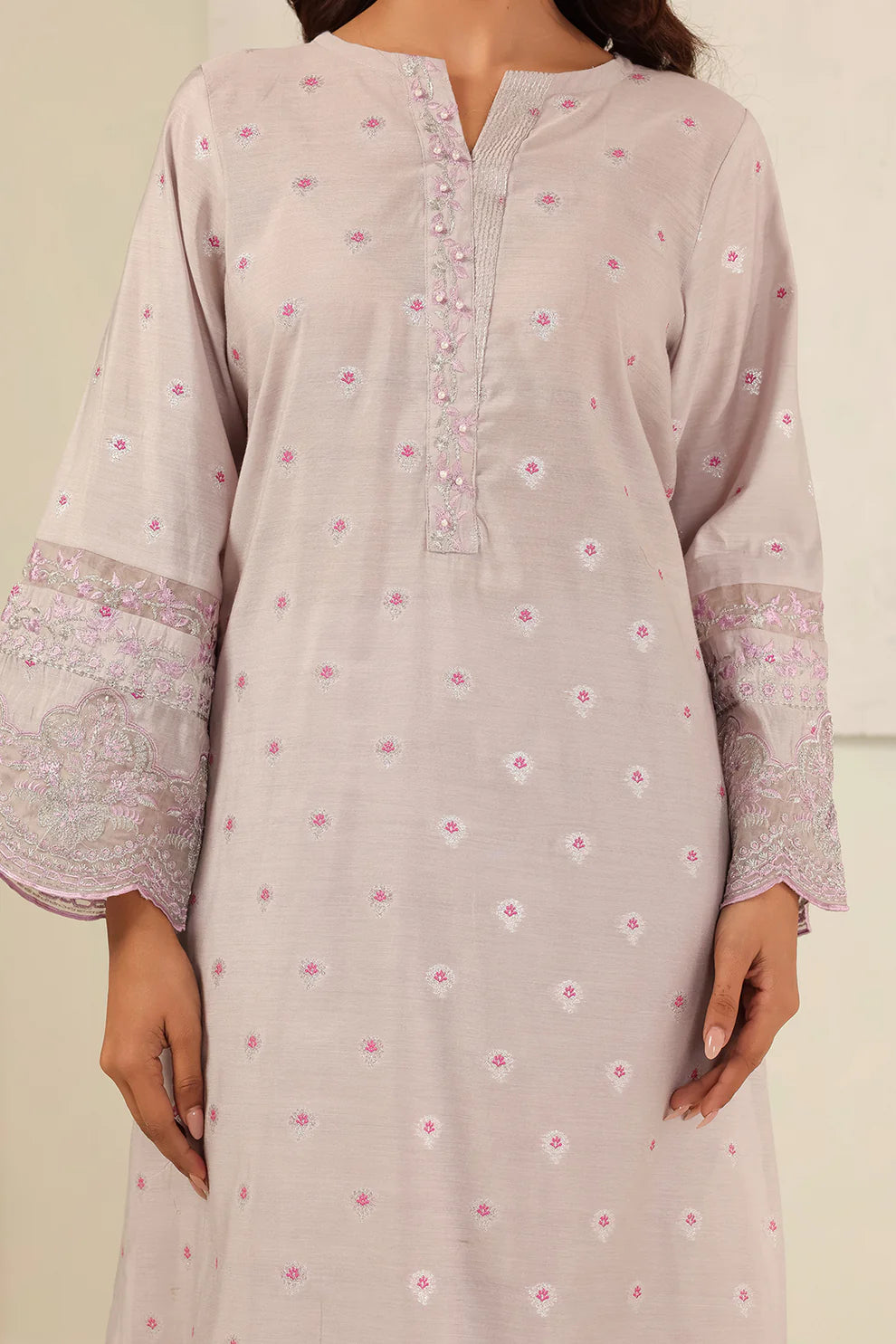 3PCS | Lawn | Embroidered Kurta Dupatta Trouser