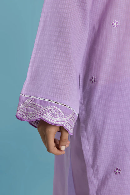 2Pcs | Textured Lawn | Embroidered Kurta Trouser