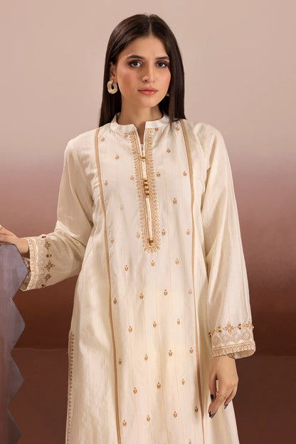 2PCS | Texture Lawn | Embroidered Kurta Trouser