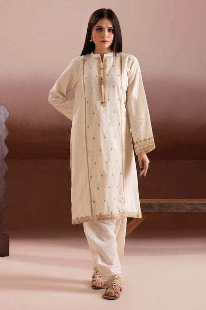 2PCS | Texture Lawn | Embroidered Kurta Trouser