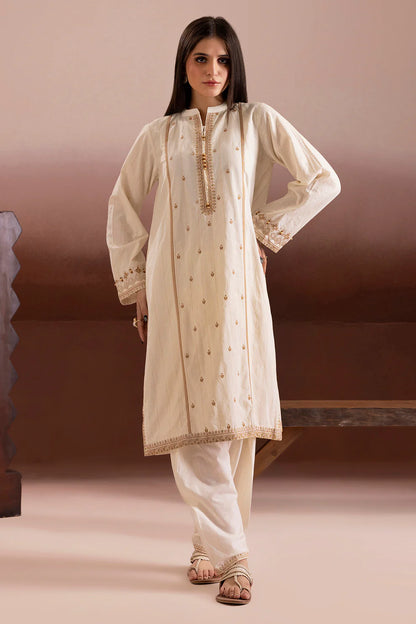 2PCS | Texture Lawn | Embroidered Kurta Trouser