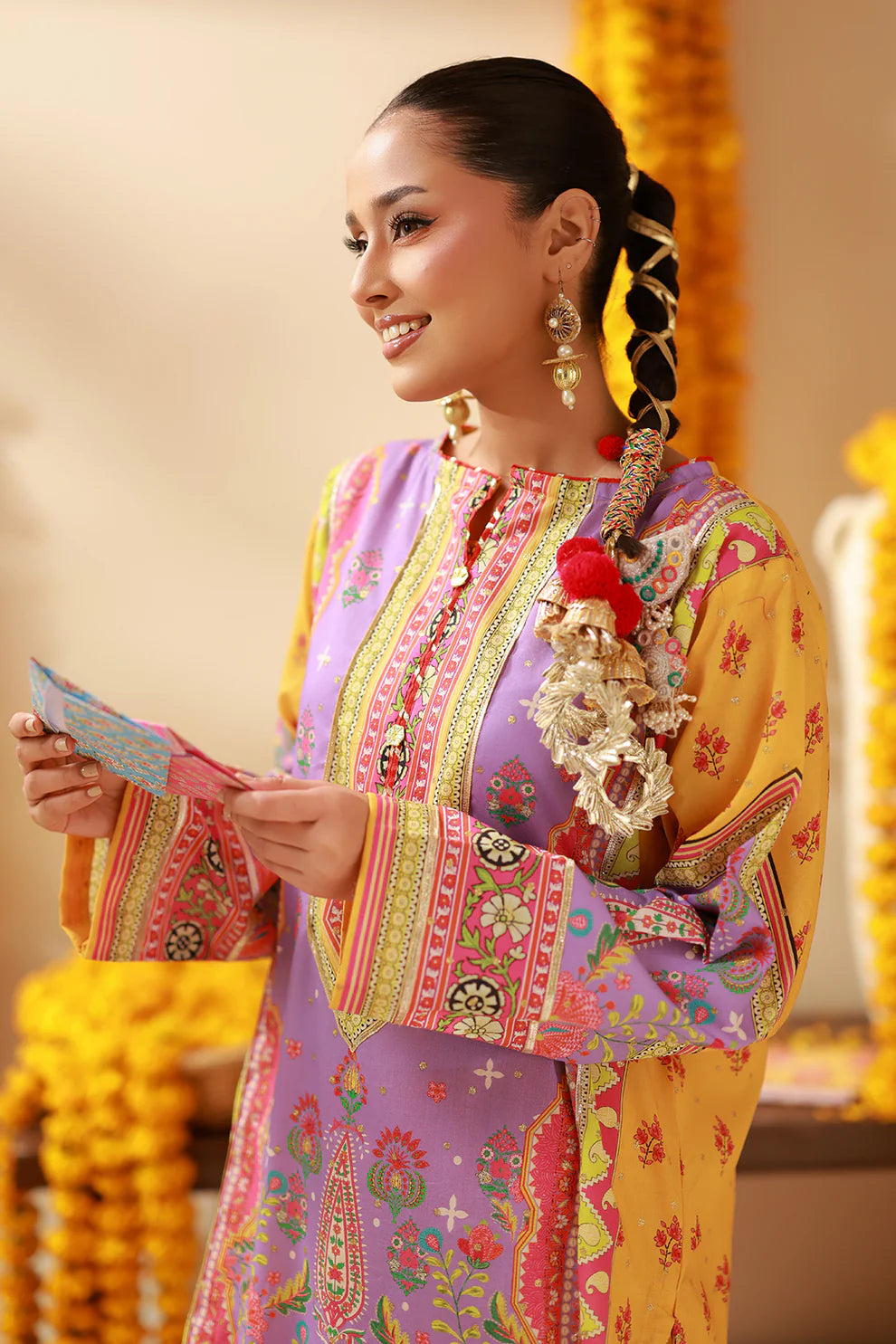 2PCS | cross slub fabric | Kurta Trouser.