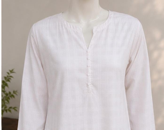 Zellbury | White Self Strep | 1 Piece Shirt Only