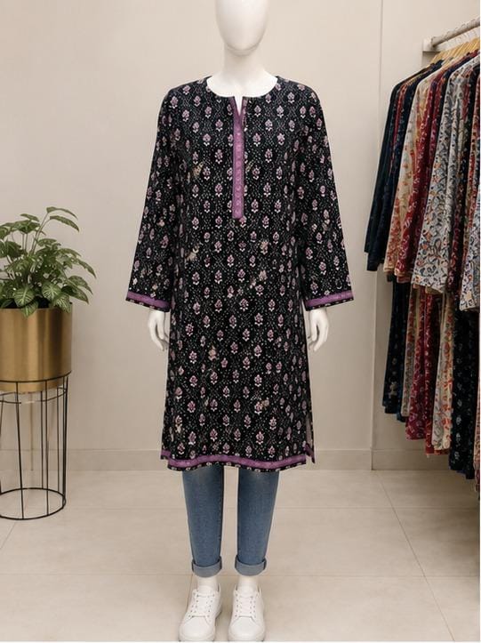 Zellbury | Black Printed | 1 Piece Shirt Only