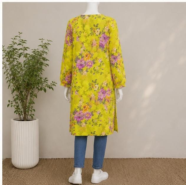 Zellbury | Yellow Printed | 1 Piece Shirt Only