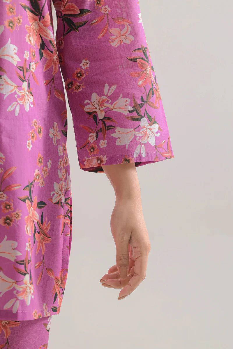 Printed Strip Lawn Stitched 2 Piece (Shirt/Trouser)