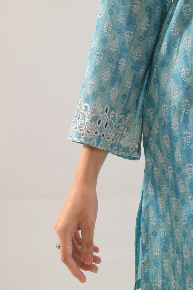 Stitched printed Embroidered Lawn 2 Piece (Shirt/Trouser).