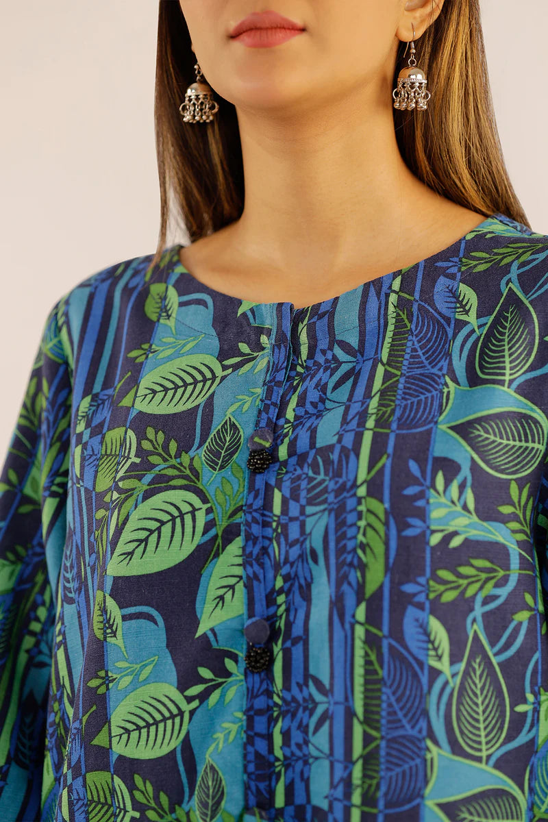 Printed Khaddar Stitched 2 Piece (Shirt/Trouser)