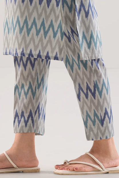 Printed Strip Lawn Stitched 2 Piece (Shirt/Trouser)