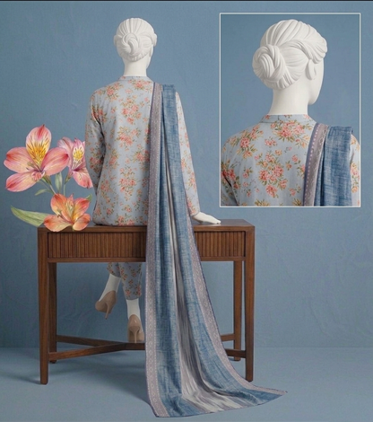2Pcs | Printed Lawn | Kurta Trouser