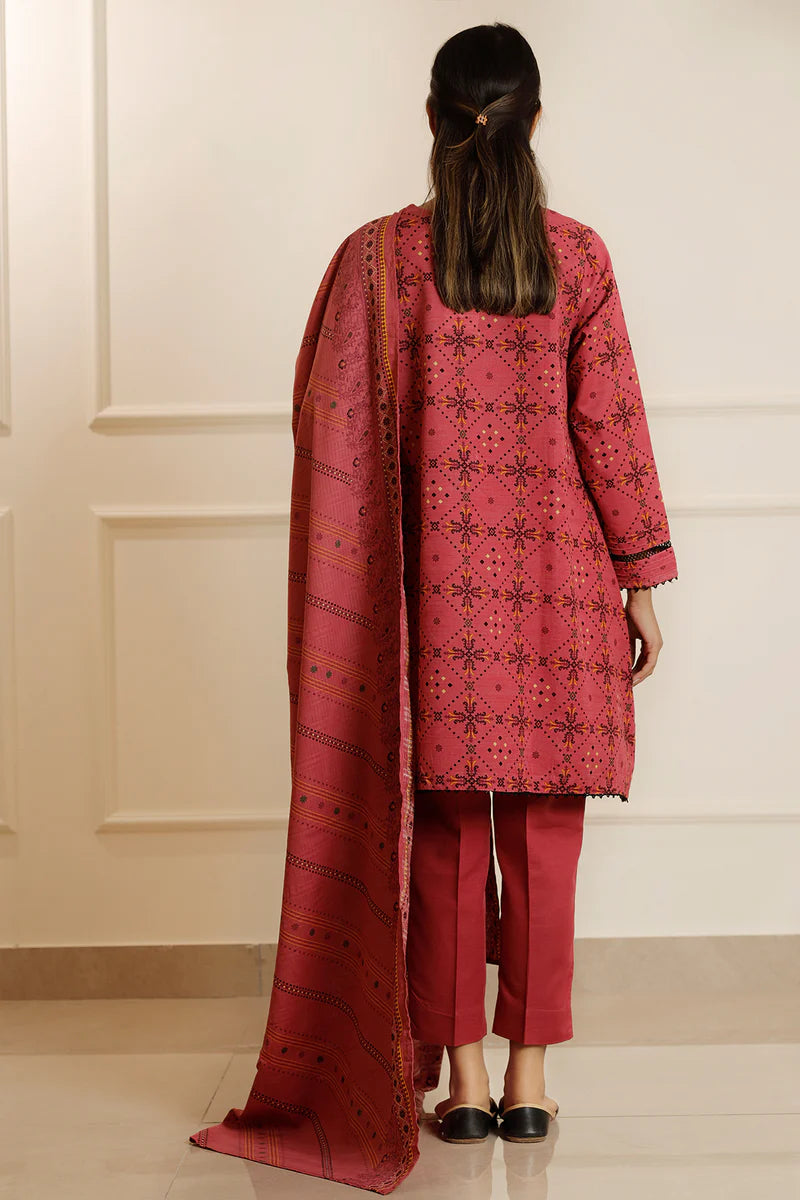 Printed Khaddar Stitched 2 Piece (Shirt/Trouser)