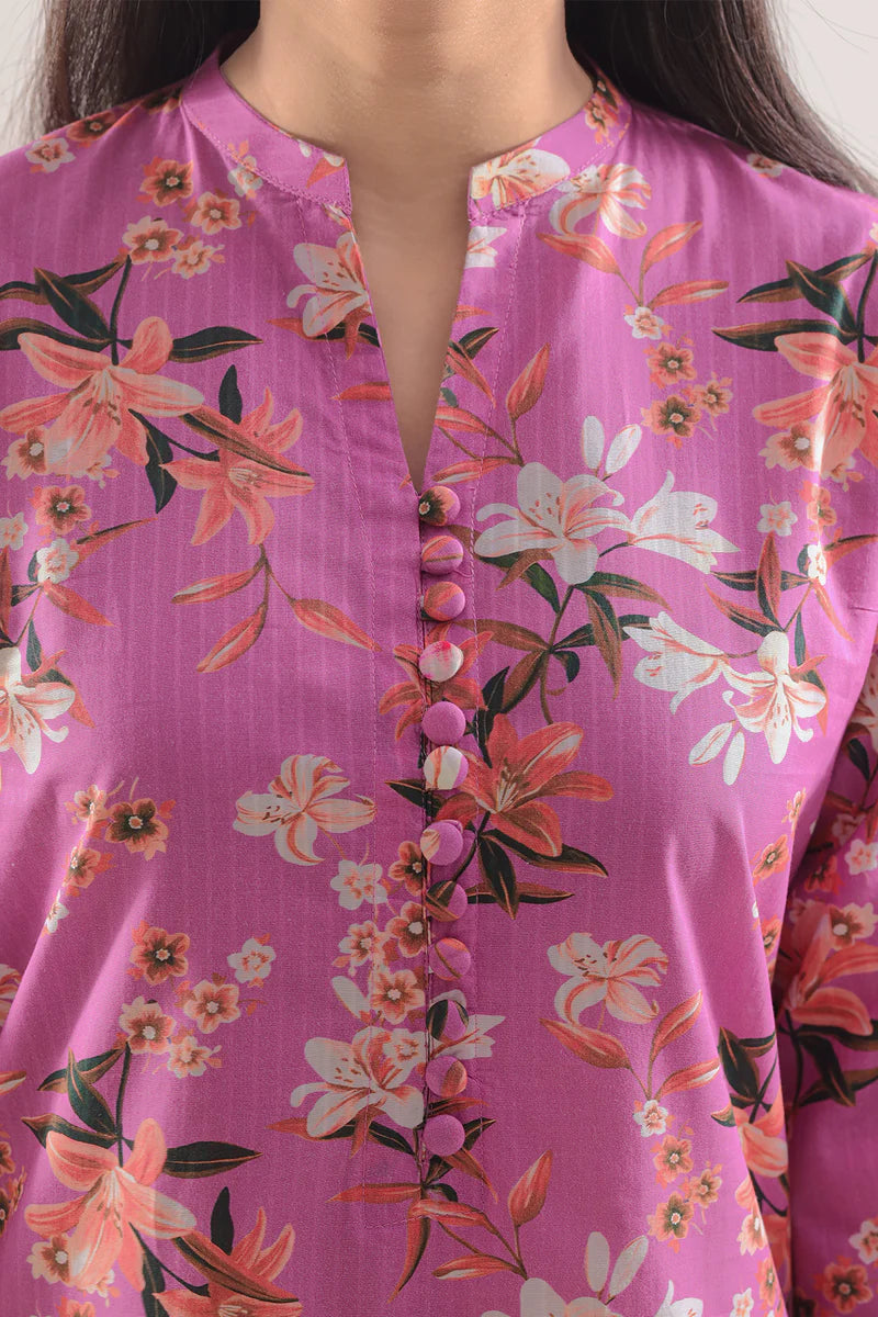 Printed Strip Lawn Stitched 2 Piece (Shirt/Trouser)