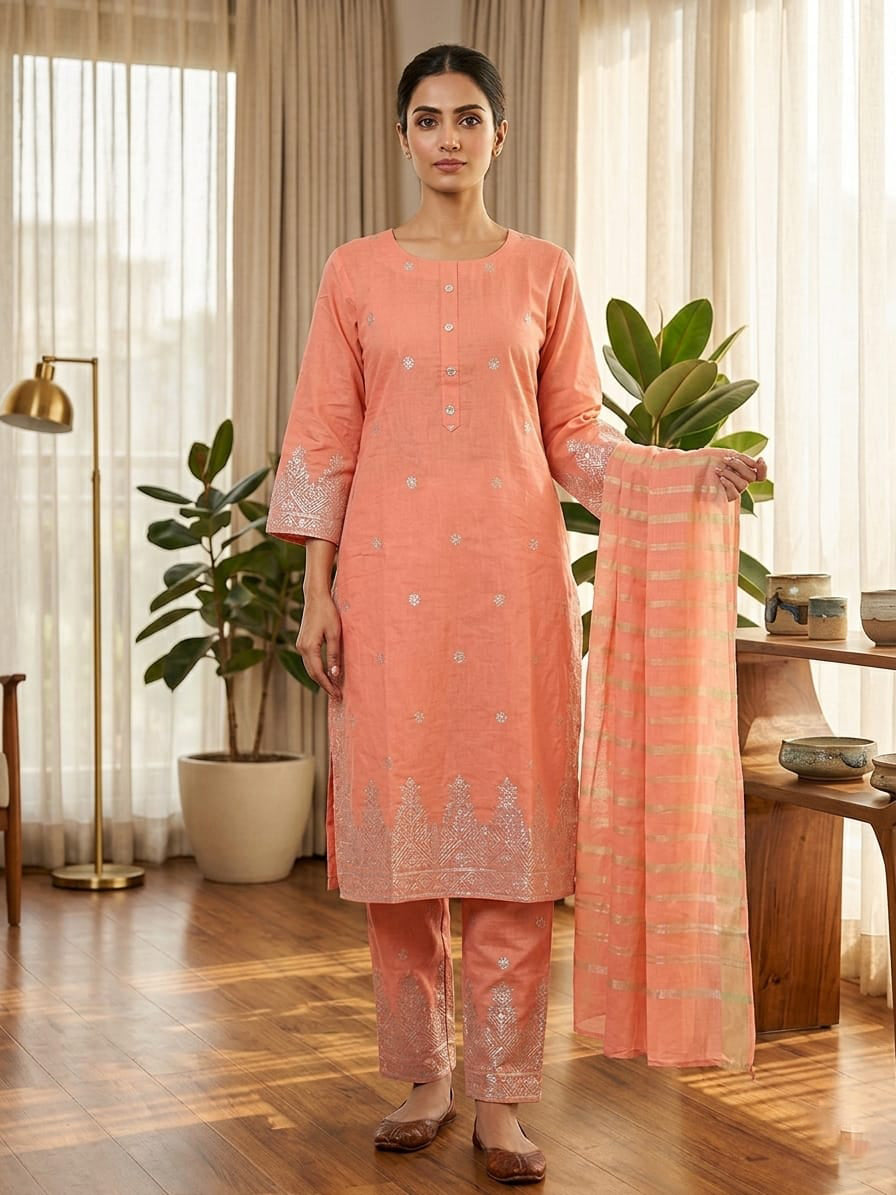 2 Pc Outfit - Shirt & Dupatta