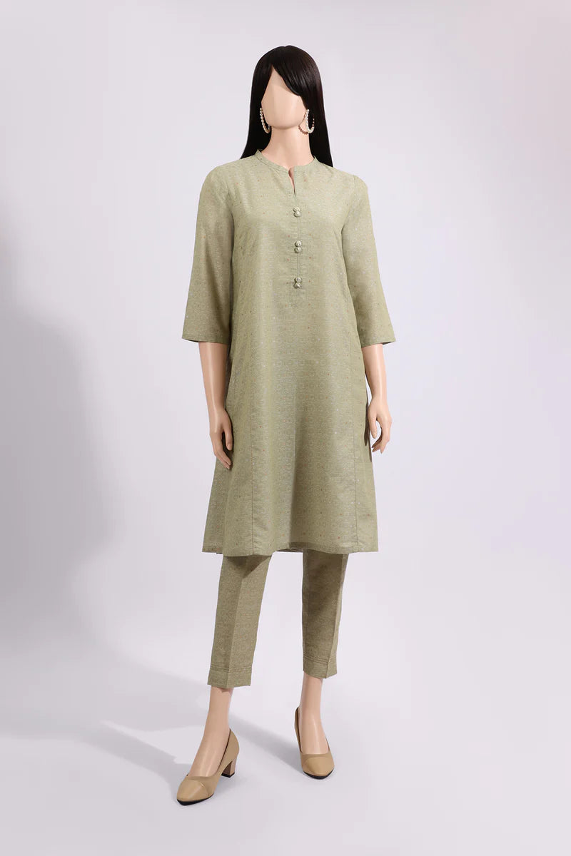 Cotton Jacquard Stitched 2 Piece (Shirt/Trouser).