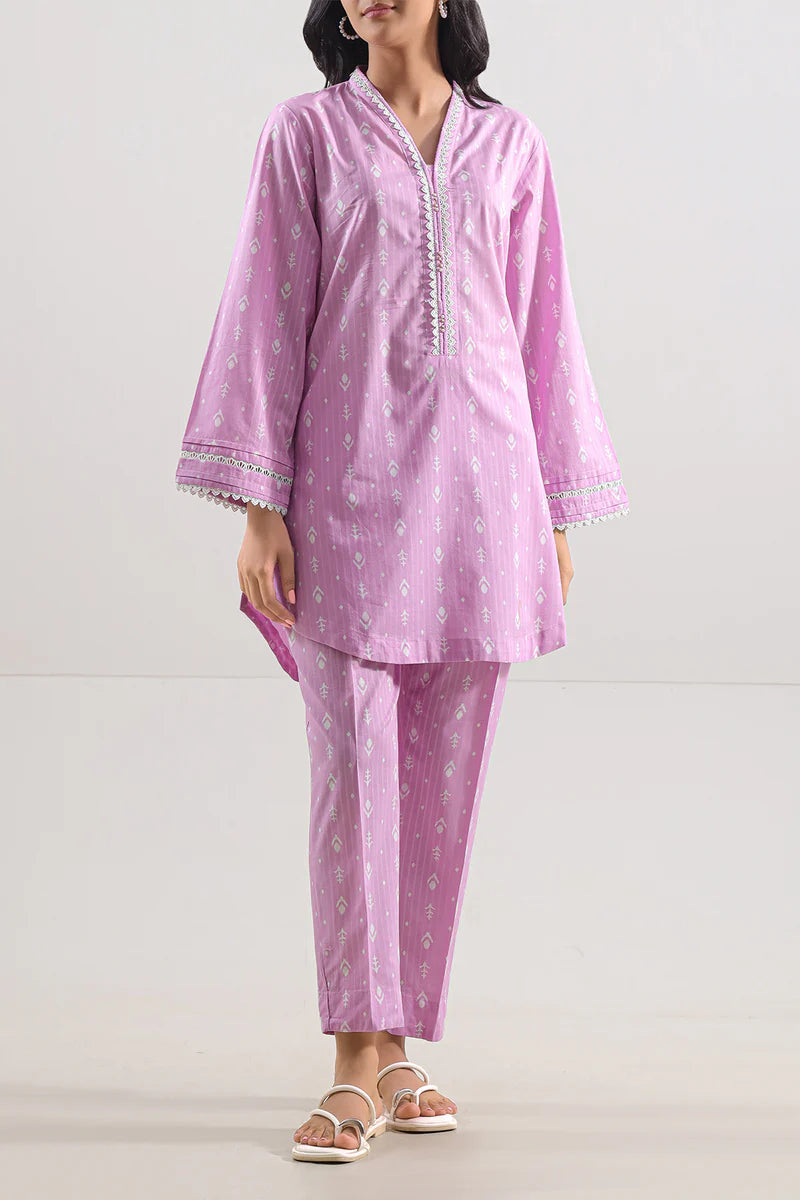 Printed Strip Lawn Stitched 2 Piece (Shirt/Trouser).