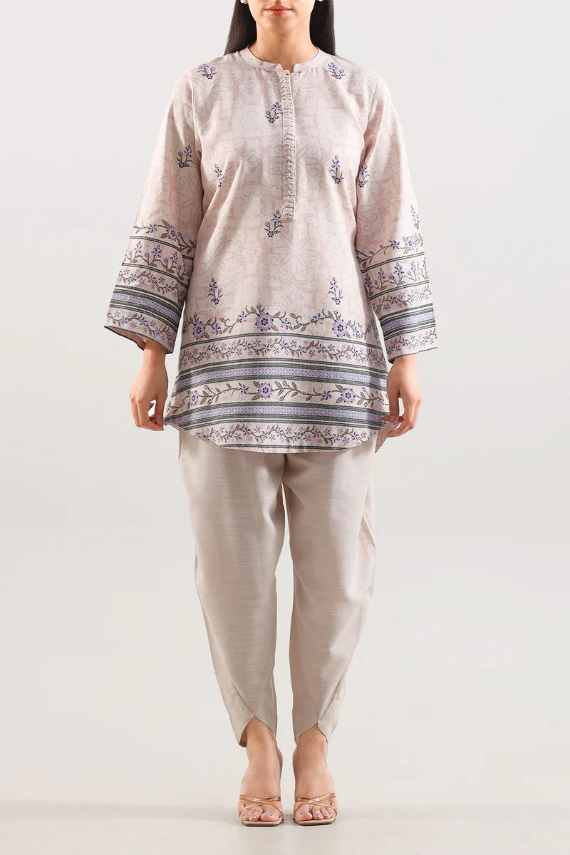 Printed Khaddar Stitched 2 Piece (Shirt/Trouser)