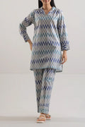 Printed Strip Lawn Stitched 2 Piece (Shirt/Trouser).