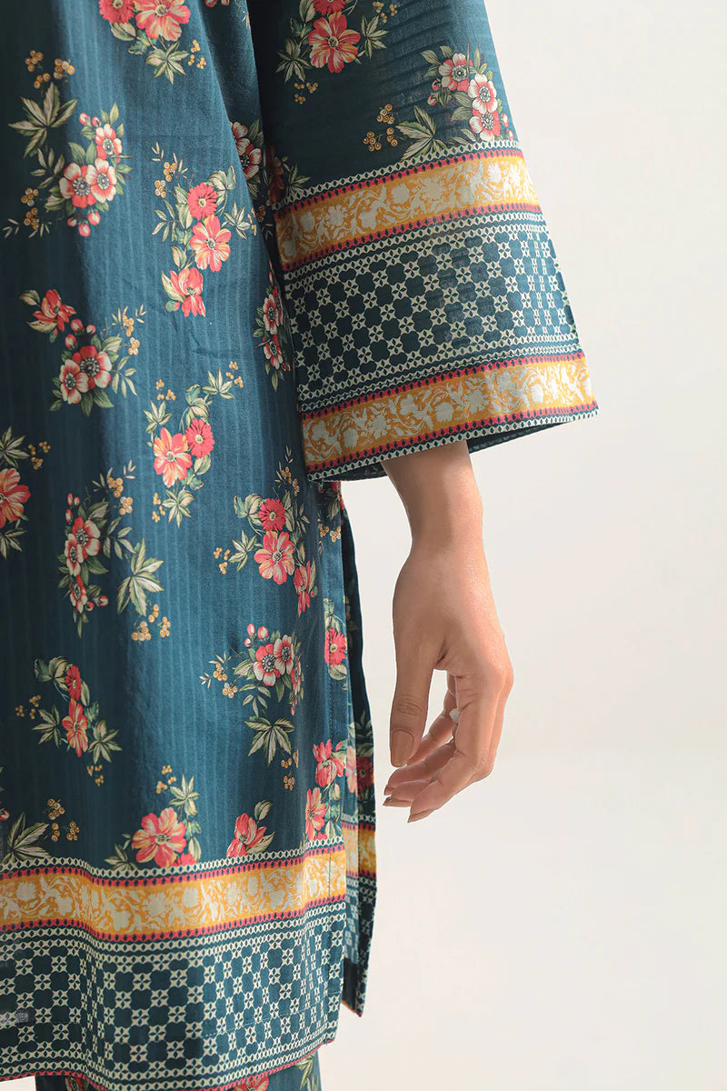 Printed Strip Lawn Stitched 2 Piece (Shirt/Trouser)