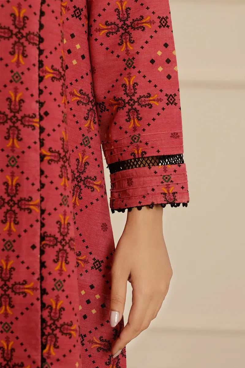Printed Khaddar Stitched 2 Piece (Shirt/Trouser).