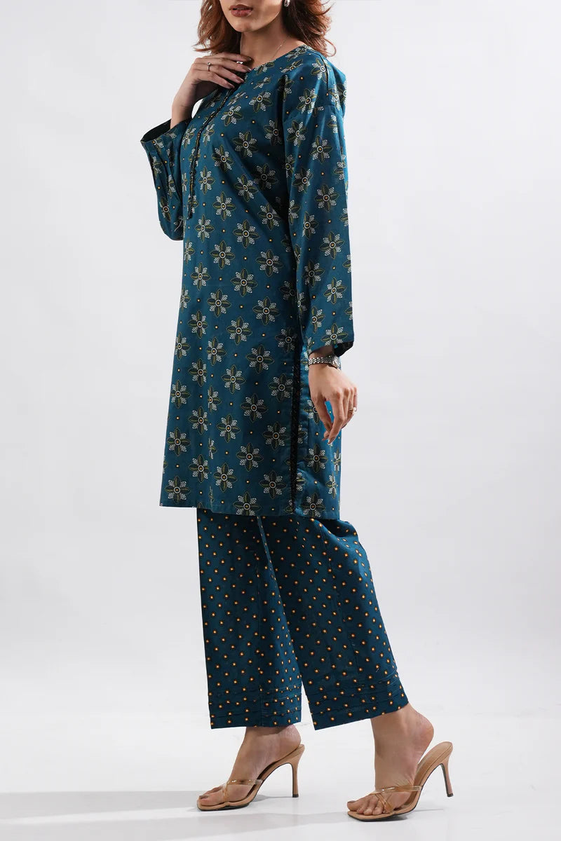 Printed Lawn Stitched 2 Piece (Shirt/Trouser)