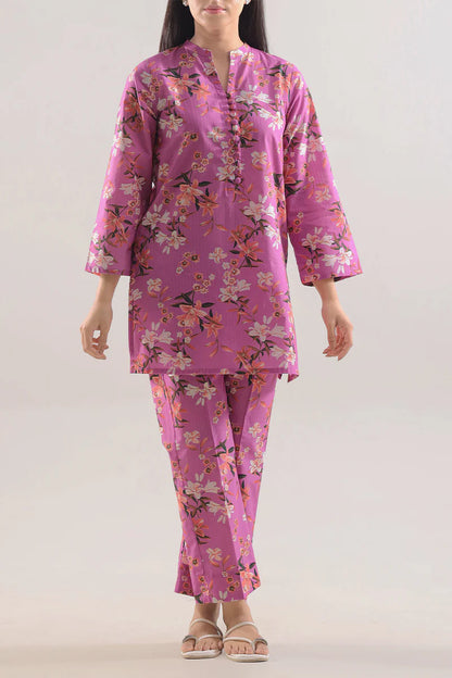 Printed Strip Lawn Stitched 2 Piece (Shirt/Trouser)