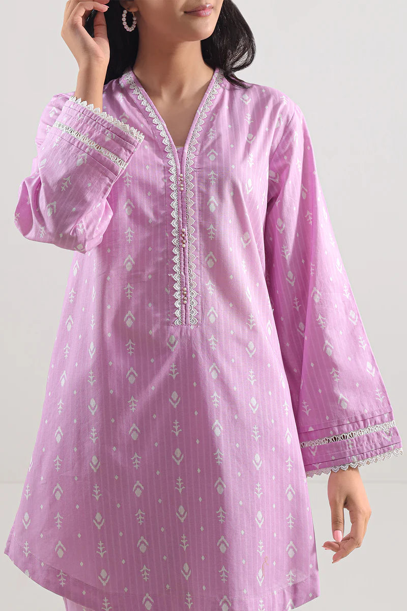 Printed Strip Lawn Stitched 2 Piece (Shirt/Trouser).
