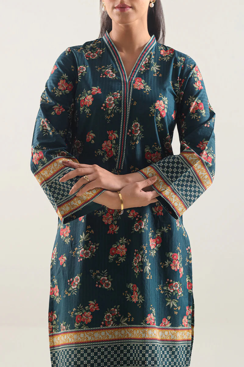 Printed Strip Lawn Stitched 2 Piece (Shirt/Trouser)