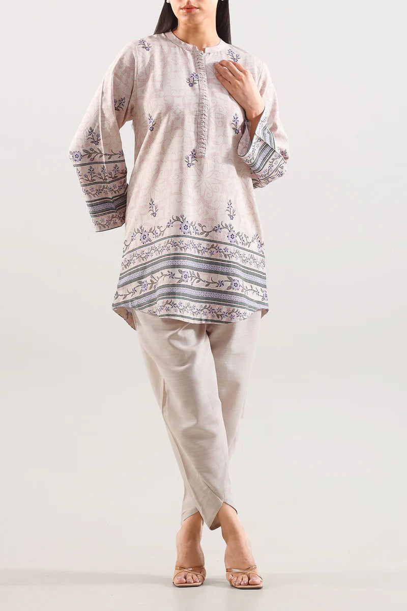 Printed Khaddar Stitched 2 Piece (Shirt/Trouser)
