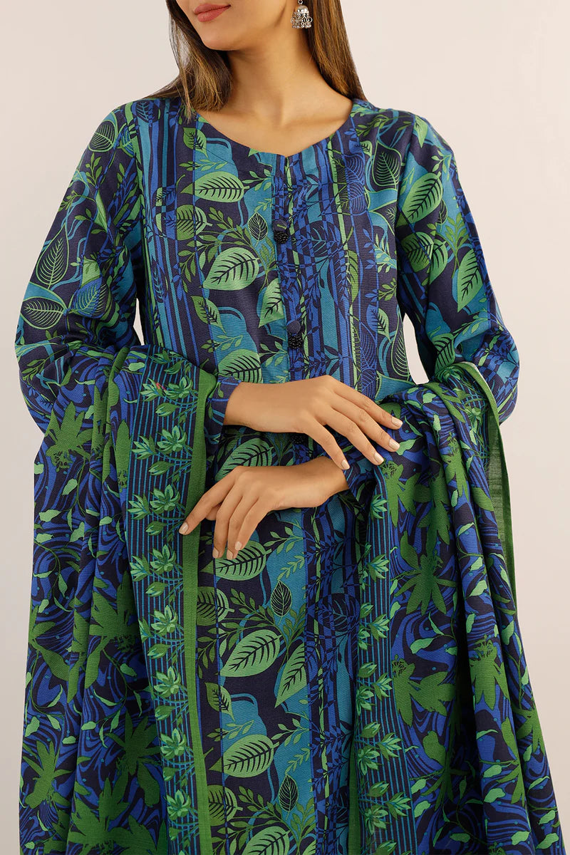 Printed Khaddar Stitched 2 Piece (Shirt/Trouser)