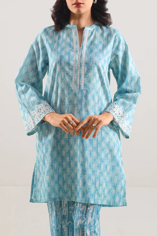 Stitched printed Embroidered Lawn 2 Piece (Shirt/Trouser)