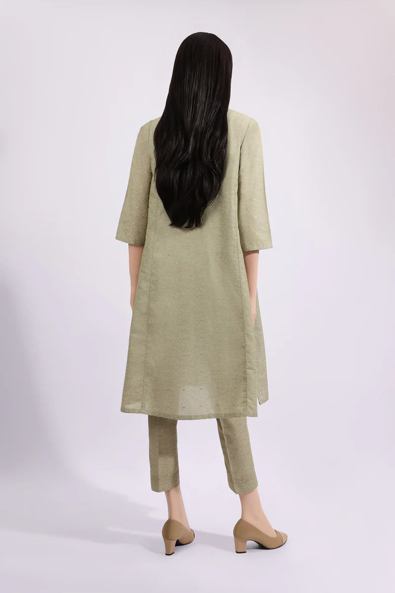 Cotton Jacquard Stitched 2 Piece (Shirt/Trouser).