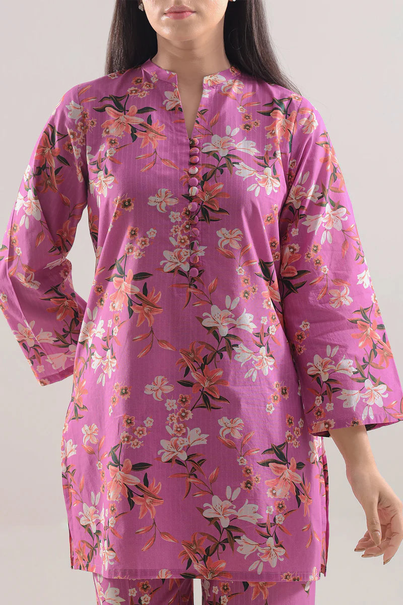 Printed Strip Lawn Stitched 2 Piece (Shirt/Trouser).