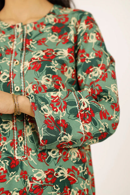Printed Khaddar Stitched 2 Piece (Shirt/Trouser)