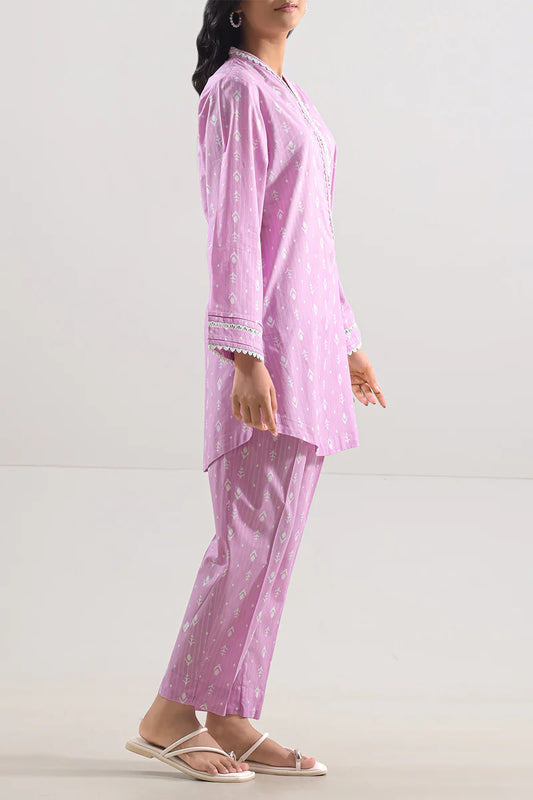 Printed Strip Lawn Stitched 2 Piece (Shirt/Trouser)