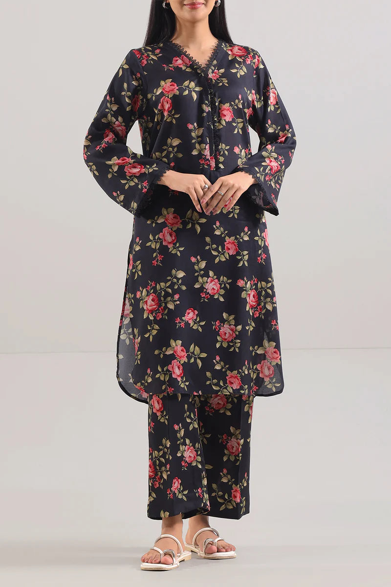 Printed Silk Touch Stitched 2 Piece (Shirt/Trouser).