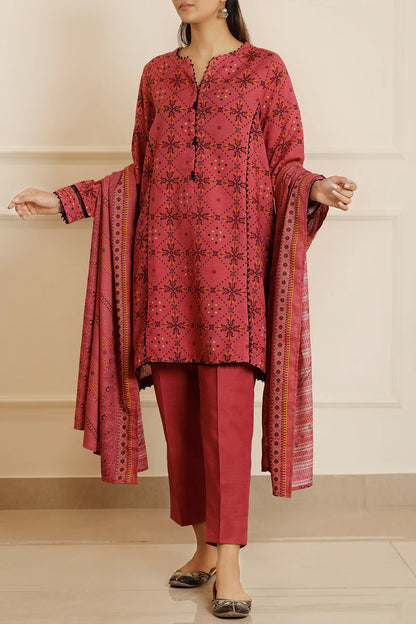 Printed Khaddar Stitched 2 Piece (Shirt/Trouser)